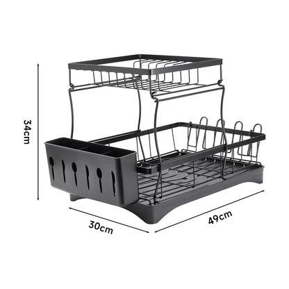 2 Tier Dish Drying Rack Dish Rack for Kitchen Counter