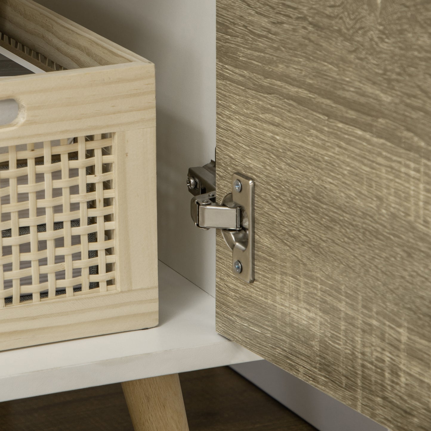 HOMCOM TV Unit Cabinet for TVs up to 50 Inches, TV Stand with Storage Cabinets and Drawer for Living Room and Bedroom, Grey