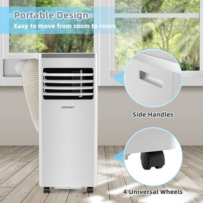 7000BTU Portable Air Conditioner with Remote Control and 24H Timer