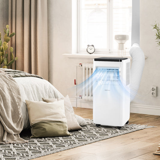 7000 BTU Portable Air Conditioner with Remote and Window Vent Kit-White