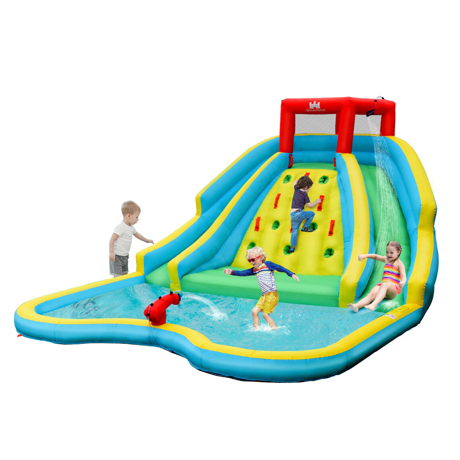 Inflatable Bouncy Water Castle with Double Water Slide