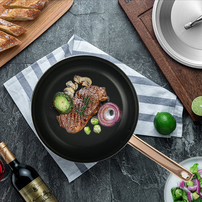 6Pc Non Stick Stainless Steel Cookware Set with Lid