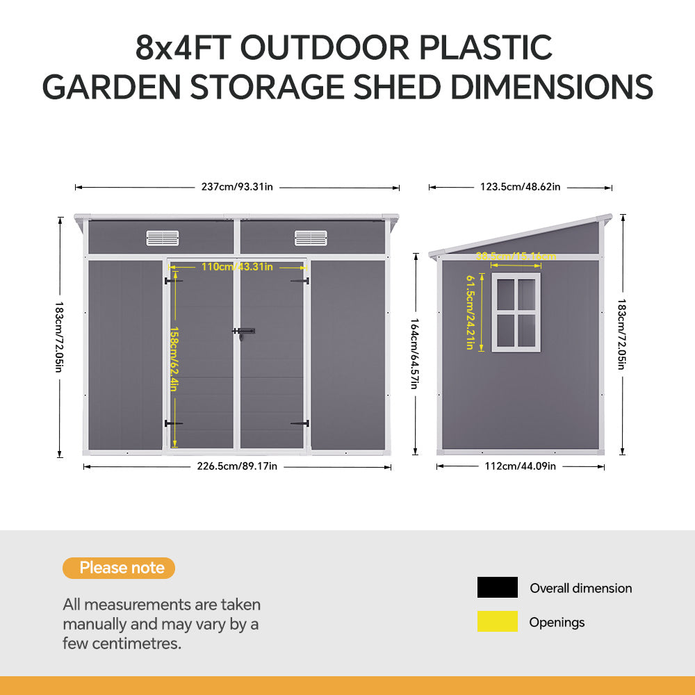 Plastic Garden Shed with Window