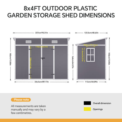 Plastic Garden Shed with Window
