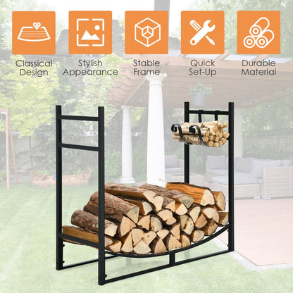 Wood Stacker Stand with Kindling Holders-33"