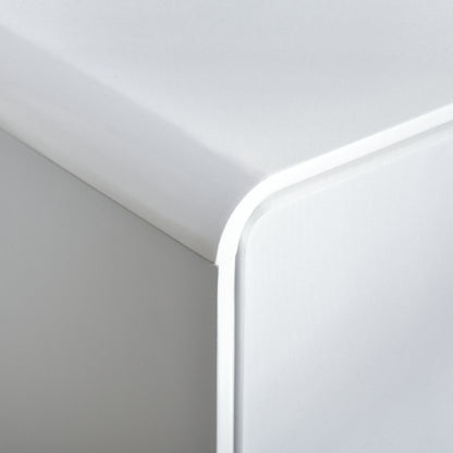 HOMCOM Modern Cabinet, Bedside Table, Storage Organizer, with Doors and Drawer for Bedroom & Living Room
