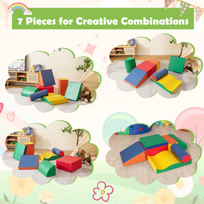 7 Pieces Climb and Crawl Activity Play Set for Toddler Soft Toy