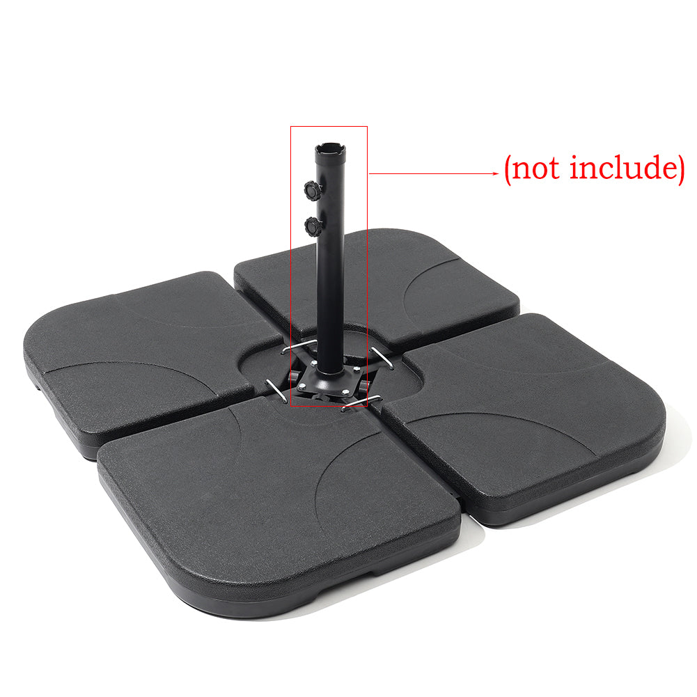 HDPE Square Water and Sand Filled Freestanding Parasol Base