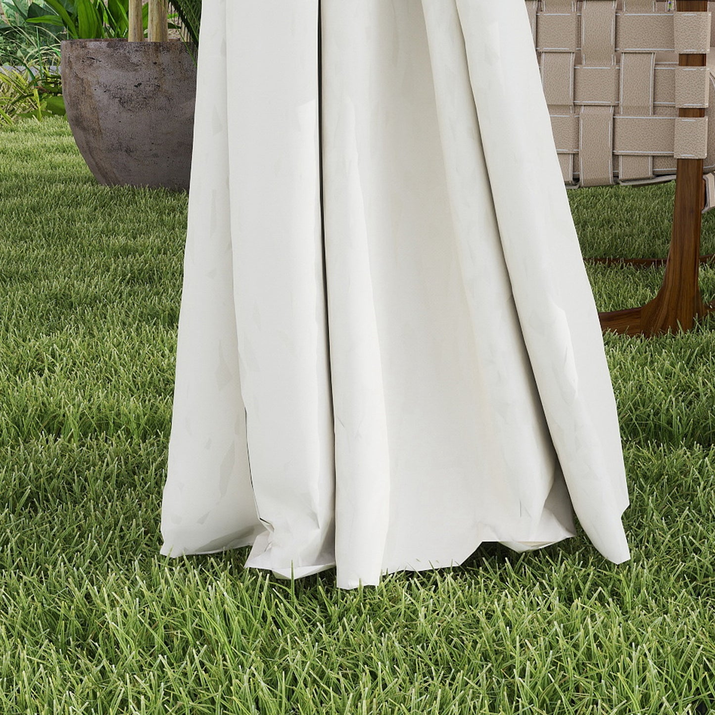 Outsunny 3 x 4m Metal Frame, Two-Tier Roof Gazebo - Cream White