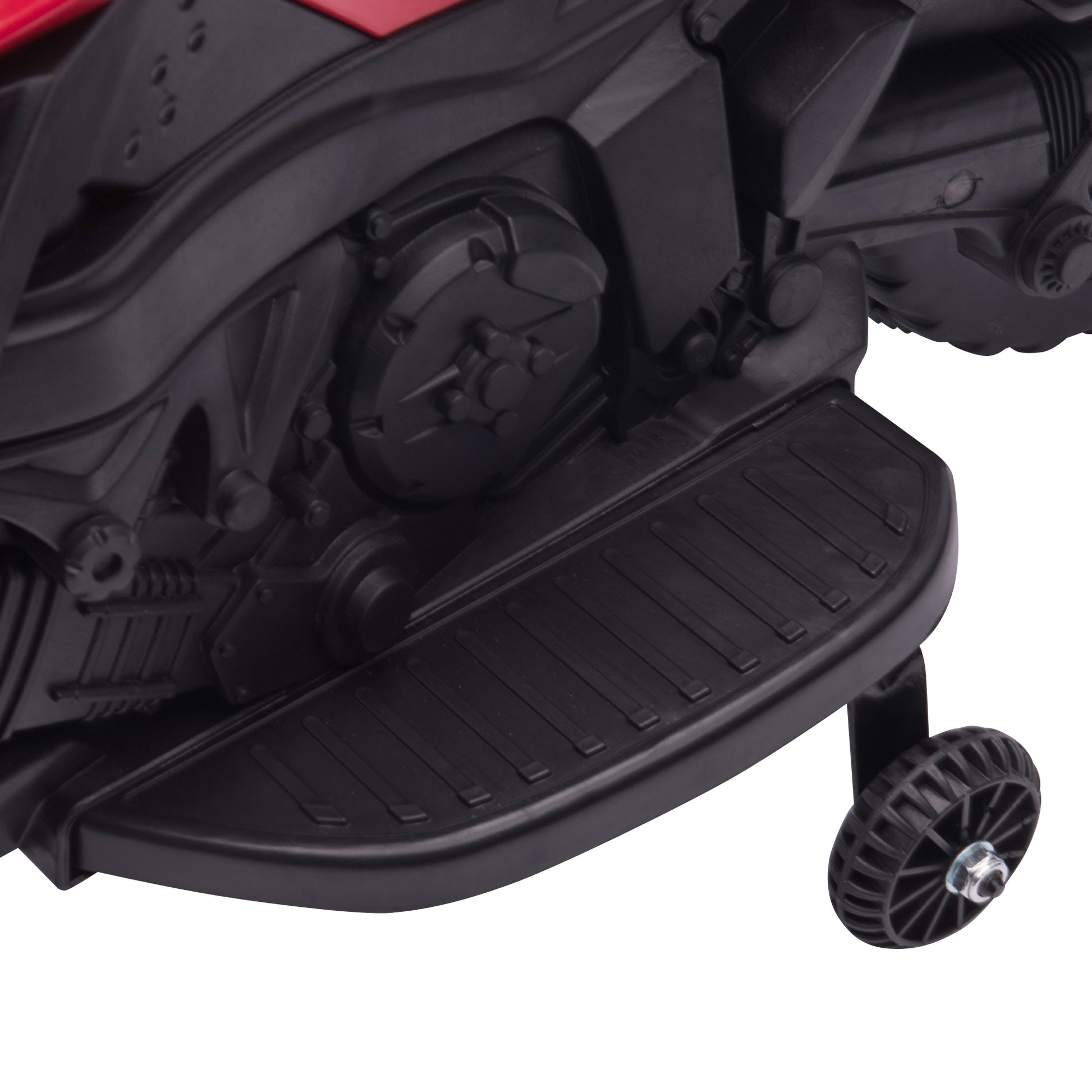 HOMCOM Kids Electric Pedal Motorcycle Ride-On Toy Battery Powered Rechargeable 6V Realistic Sounds 3 km/h Max Speed for Girls Boy 18-48 months Red