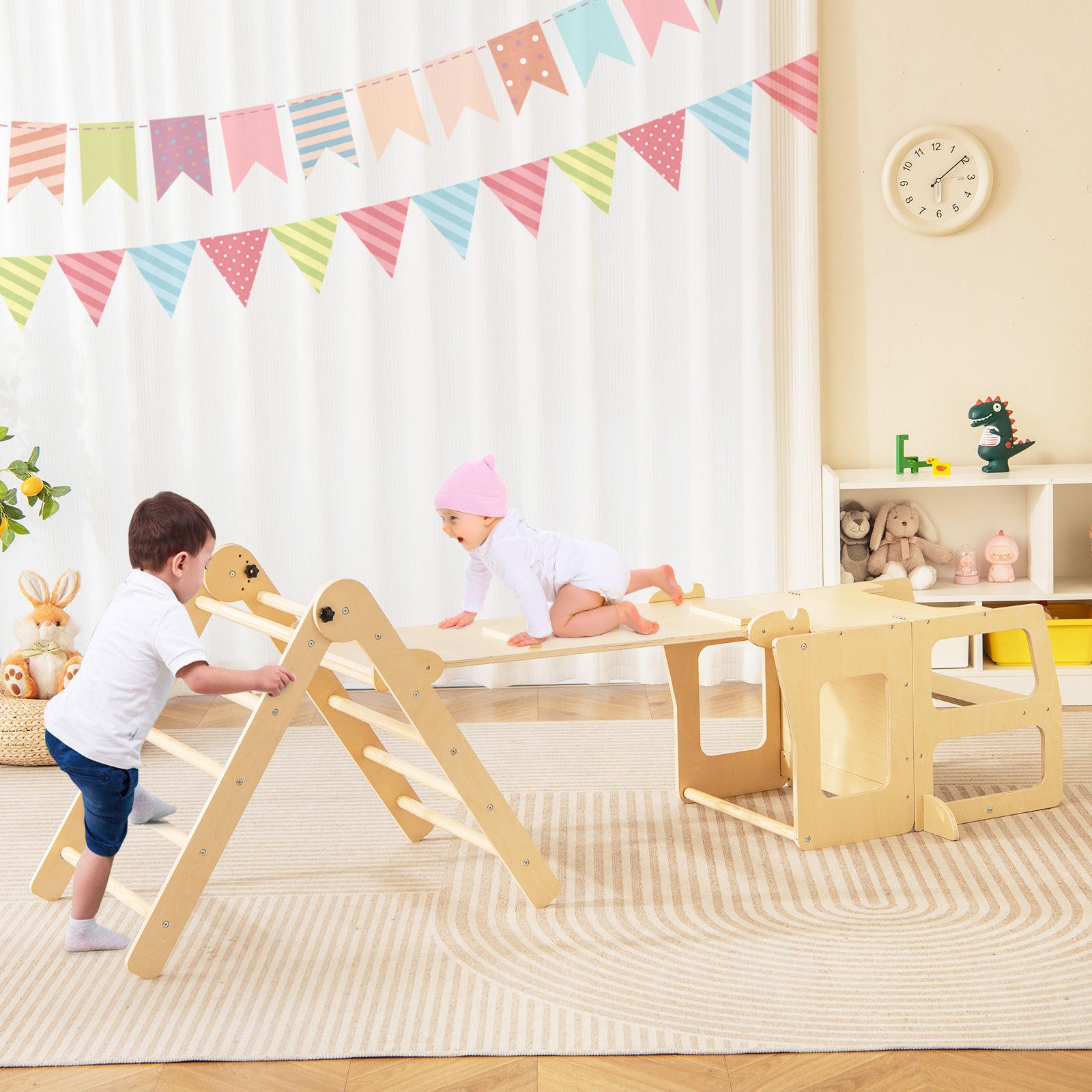 7-in-1 Toddler Climbing Toy Set Folding with Step Stool Ages 3-14 Year ...