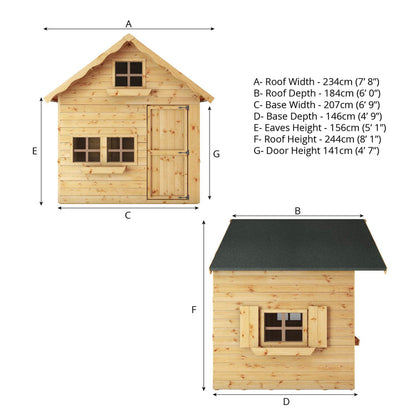 Double Storey Swiss Cottage 7 X 5