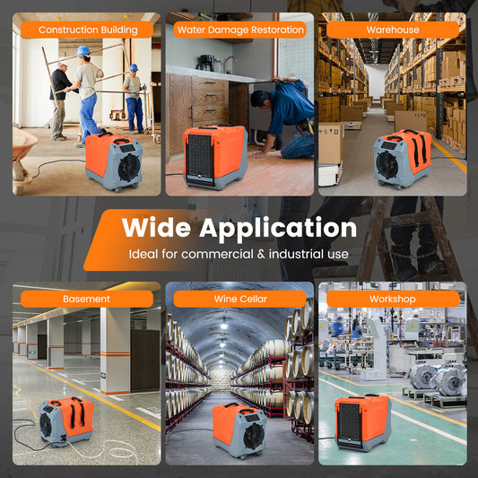 85 L/Day Commercial Dehumidifier with Auto Defrost-Orange