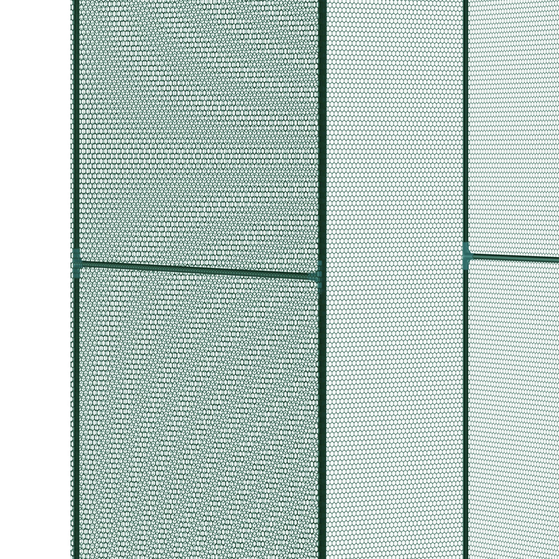 Outsunny Set of 2 Fruit Cage Bird Netting, Vegetable Plant Protection Tent with Zipped Door, Anti Bird, Insects, Small Animals, 1.2 x 1.2 x 1.8m, Dark Green