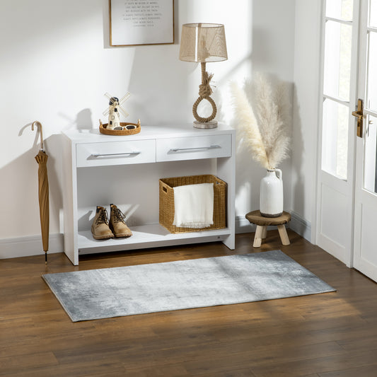 HOMCOM Grey Rug, Modern Ink Render Area Rugs, Decorative Carpet for Living Room, Bedroom, Dining Room, 150 x 80cm