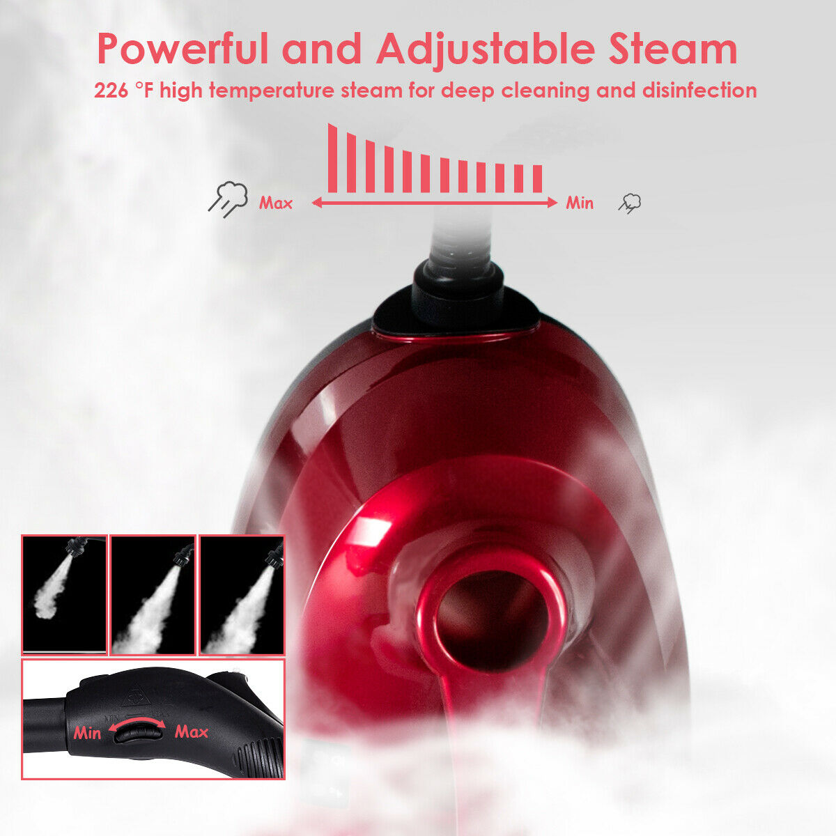 2000w Multi Purpose Steam Cleaning Mop-Red