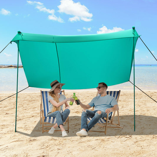 Portable Sunshade Canopy Waterproof Tent UPF 50 300cm x 300cm-Green