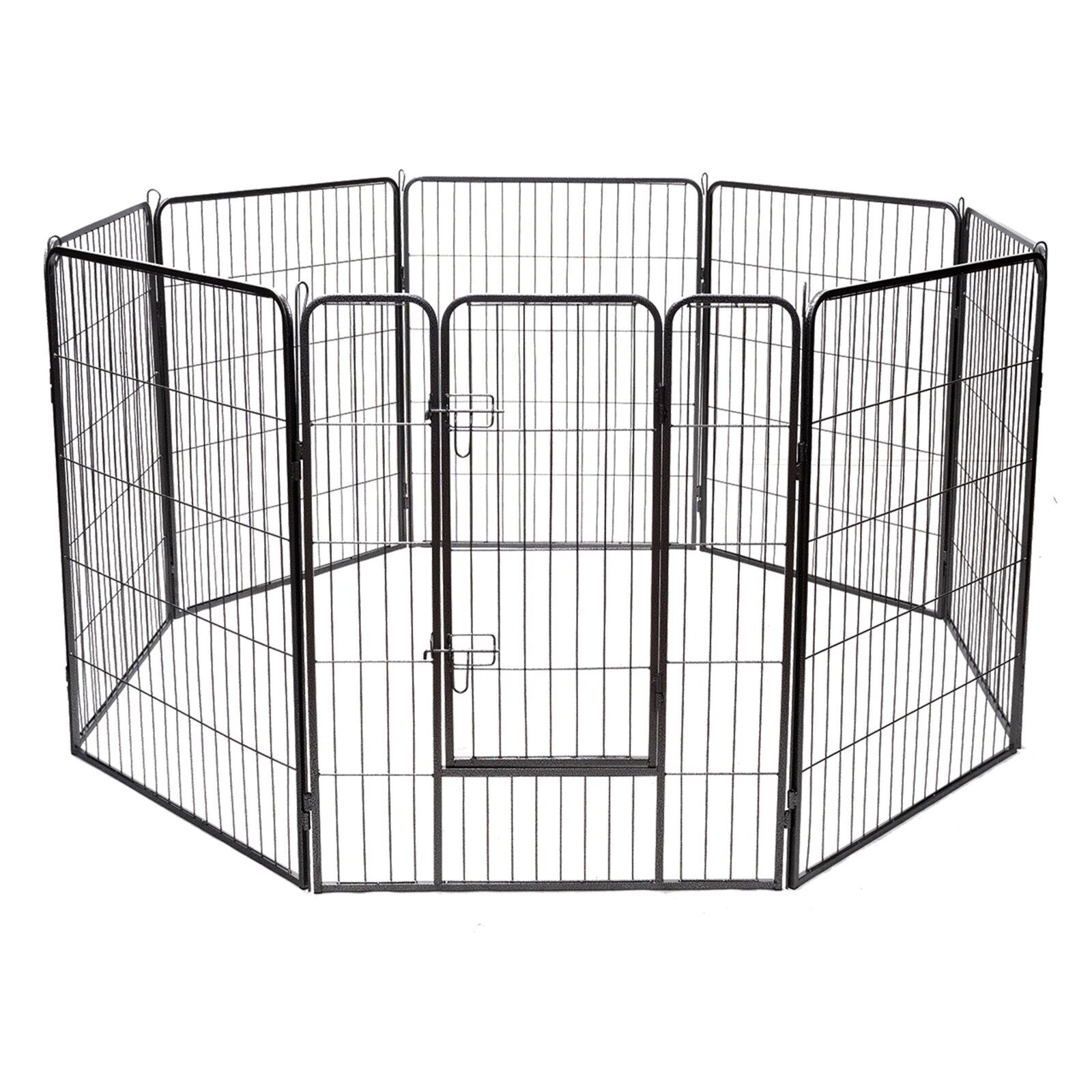 120 CM 8-Panel Height Anti-Rust Pet Playpen with Lockable Gate – GardenArch