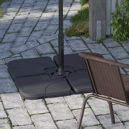 HDPE Square Water and Sand Filled Freestanding Parasol Base