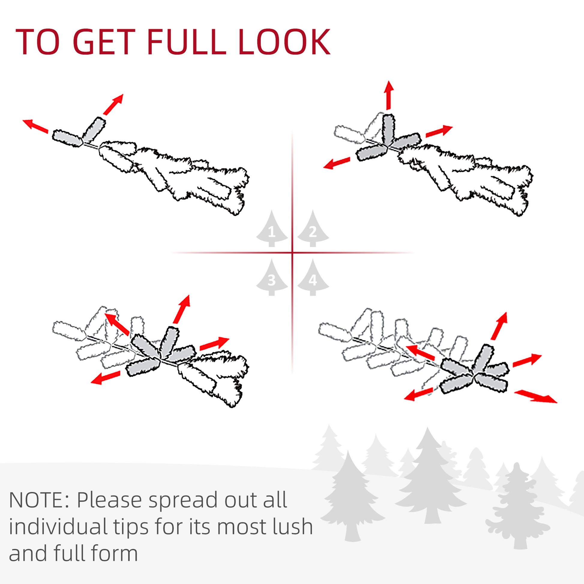 HOMCOM 1.2m Prelit Christmas Tree Artificial Tree Spruce Tree, Plastic Stand-Green