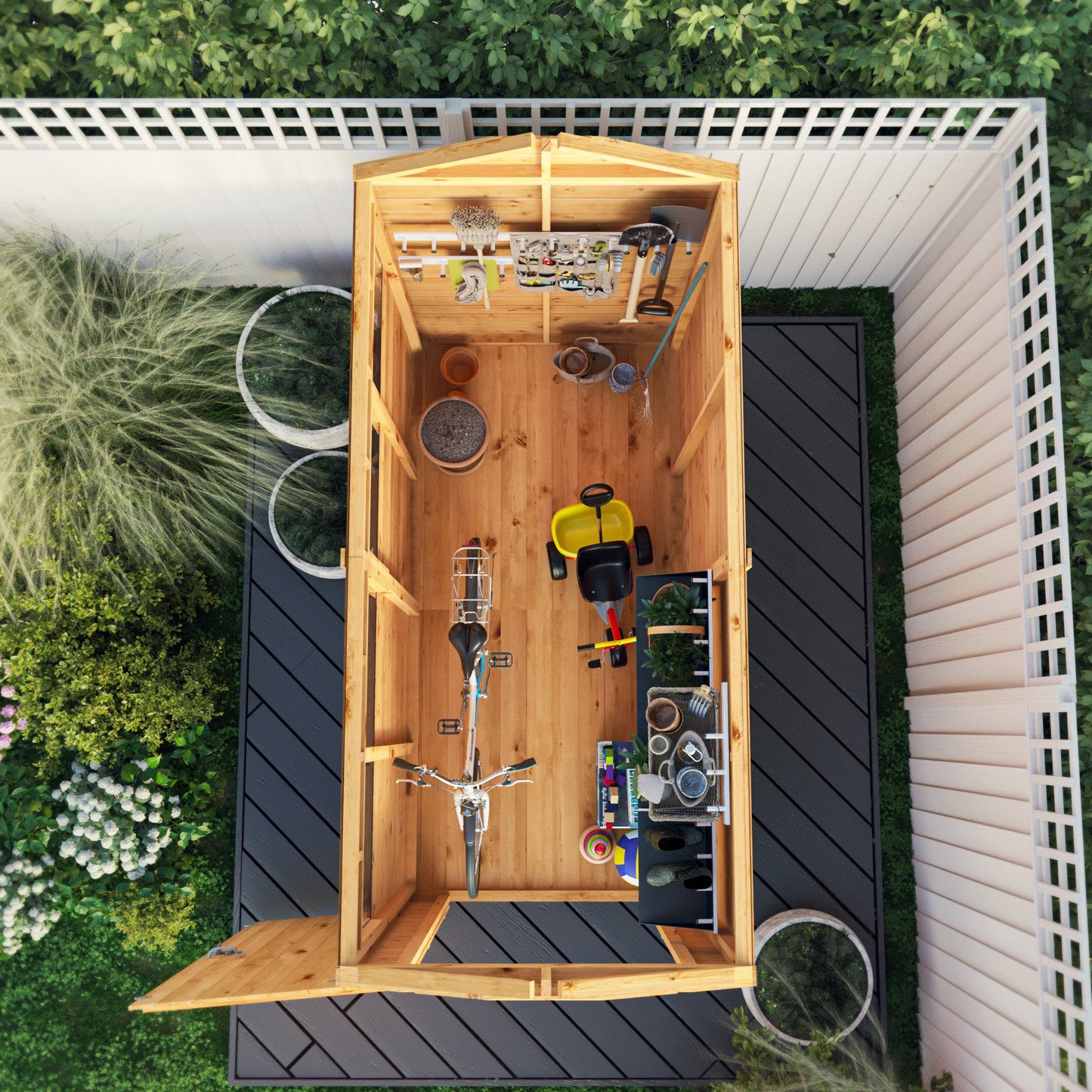 8 x 4 Woodsman Shiplap Apex - Styrene