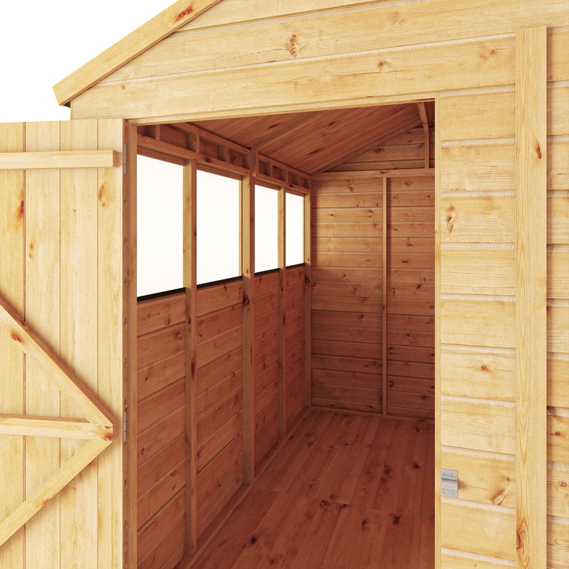 8 x 6 Woodsman Shiplap Apex - Styrene