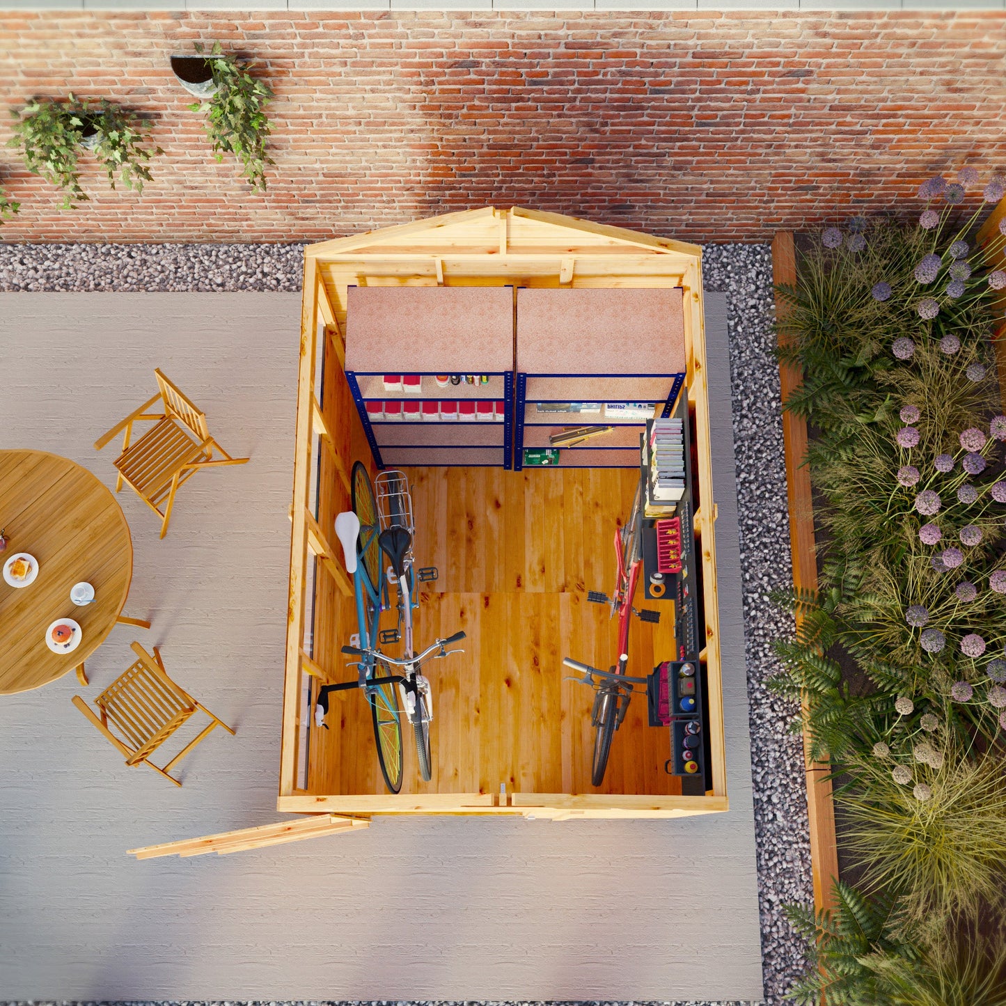 8 x 6 Woodsman Shiplap Apex - Styrene