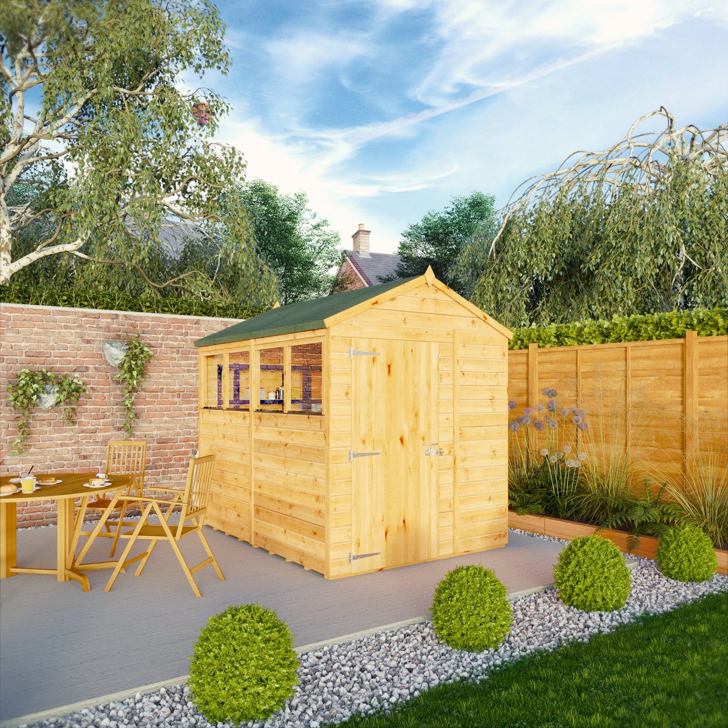 8 x 6 Woodsman Shiplap Apex - Styrene