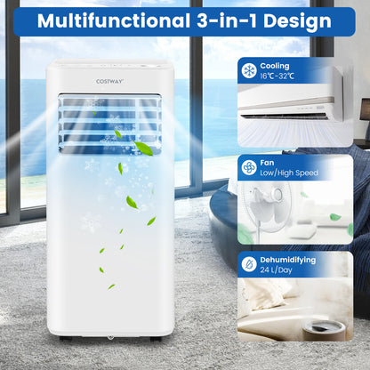 7000/9000 BTU 4-in-1 Portable Air Conditioner with Remote Control-9000 BTU