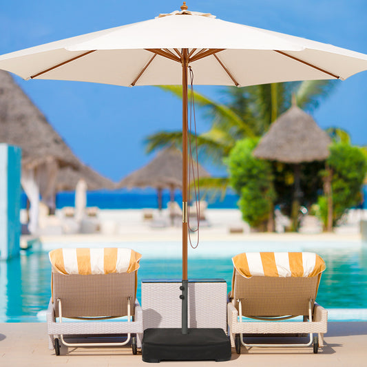 90 KG Patio Umbrella Base Large Outdoor Umbrella Stand with Sandbags