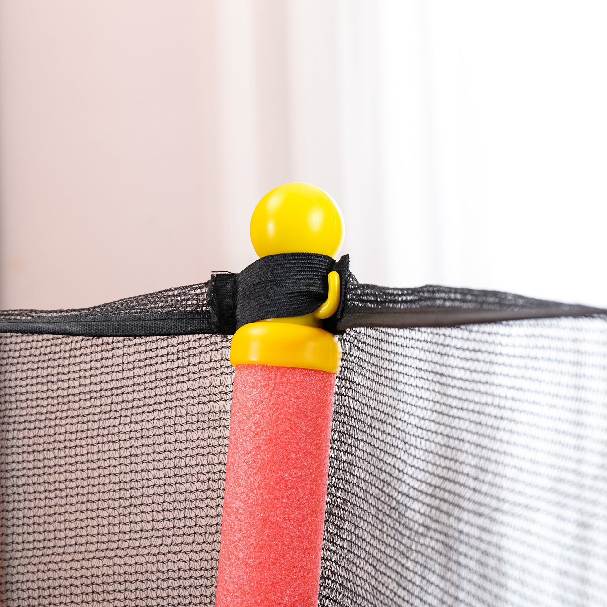 HOMCOM 5.2FT / 63 Inch Kids Trampoline With Enclosure Net Mini Indoor Outdoor Trampolines for Child Toddler Age 3 - 10 Years Red