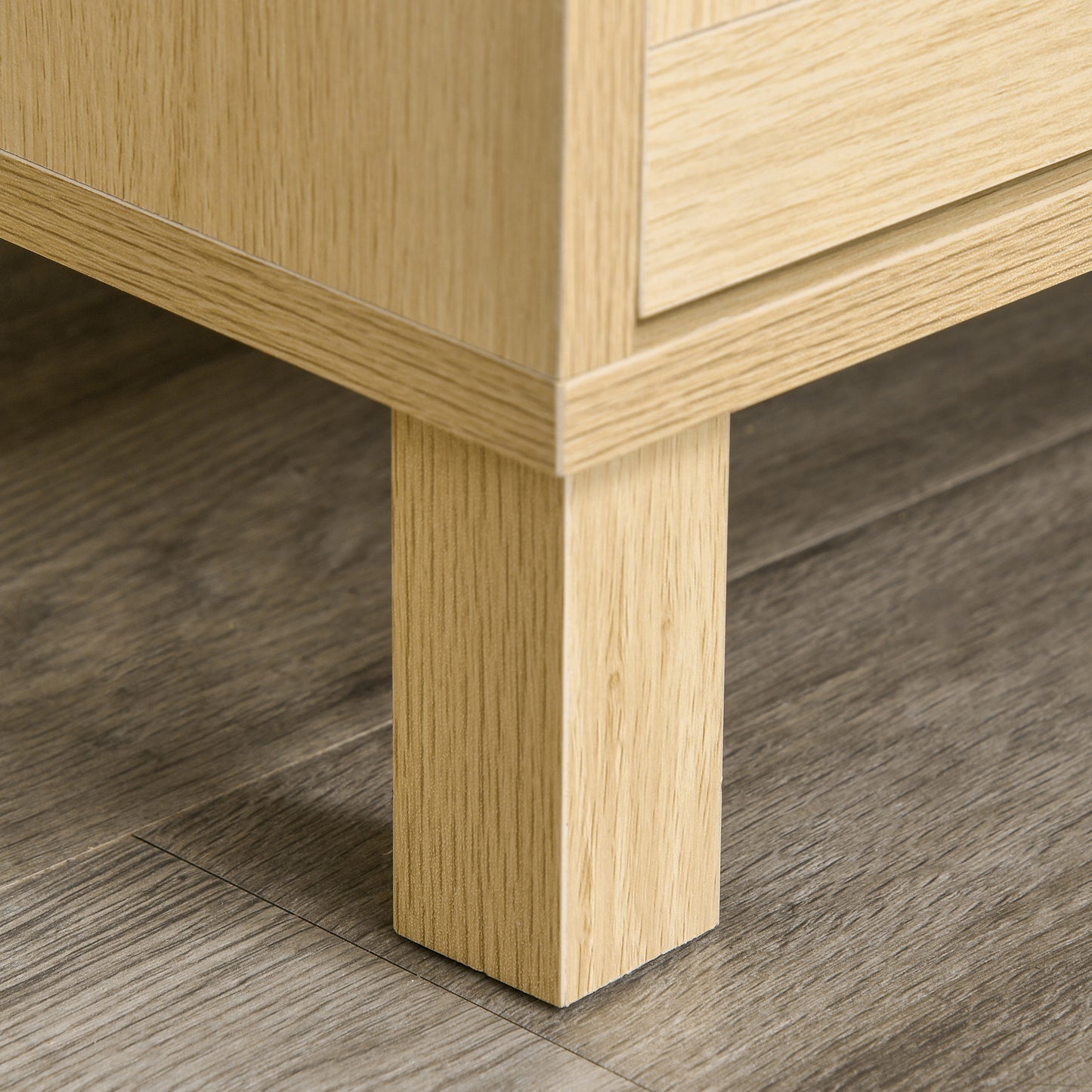 HOMCOM 3 Drawer Storage Unit Cupboard Wooden Freestanding Storage Cabinets