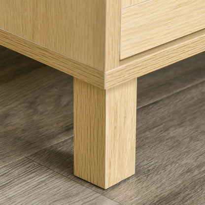 HOMCOM 3 Drawer Storage Unit Cupboard Wooden Freestanding Storage Cabinets