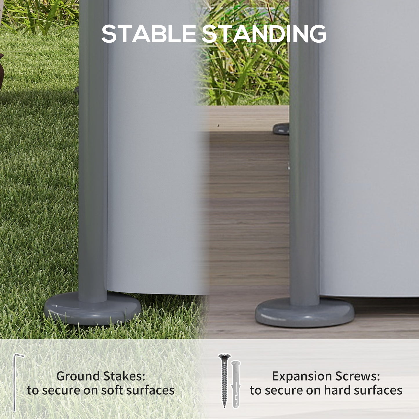 Outsunny 3 x 4m Metal Frame, Two-Tier Roof Gazebo - Dark Grey