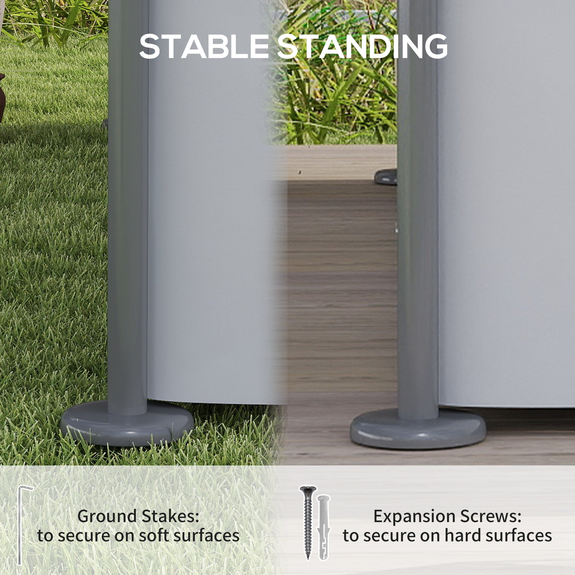 Outsunny 3 x 4m Metal Frame, Two-Tier Roof Gazebo - Dark Grey