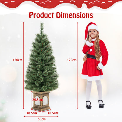 120CM Artificial Xmas Tree with 116 Branch Tips and 100 LED Lights