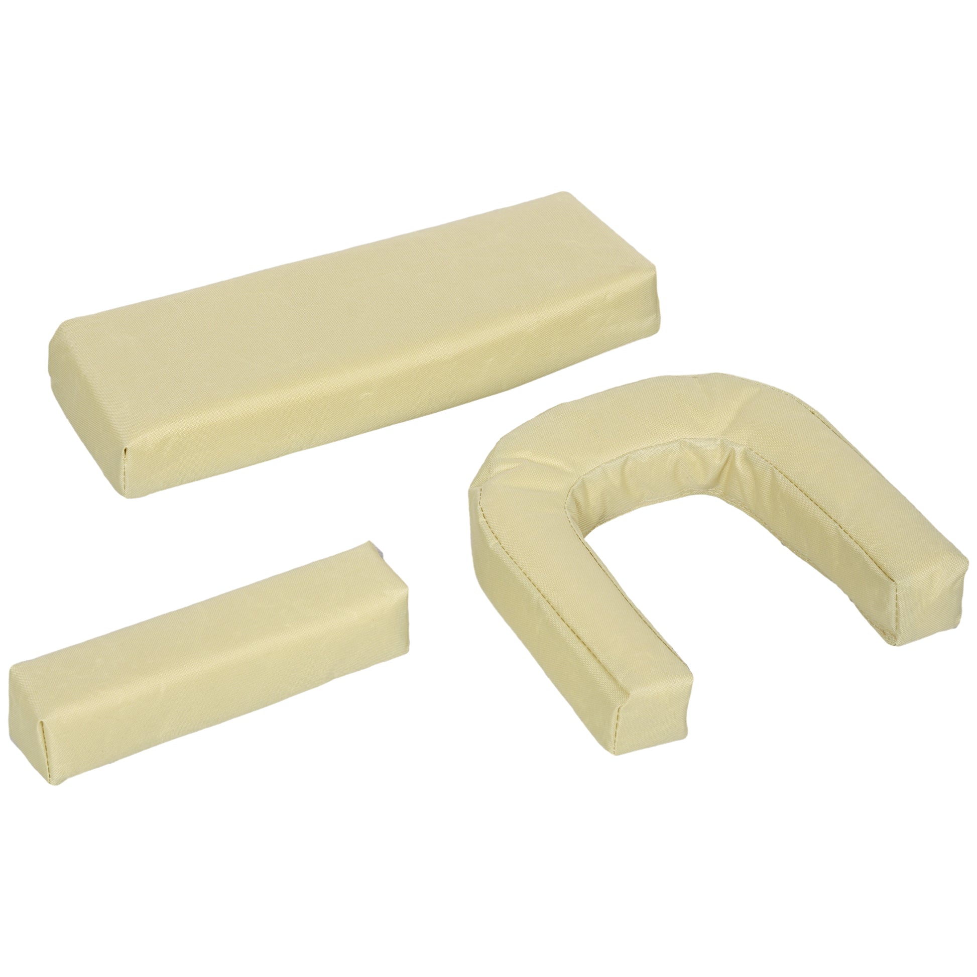 Outsunny Outdoor Folding Sun Lounger Set of 2 with Face Hole, 4 Level Adjustable Backrest Reclining Garden Lounger, Garden Recliner Sunbed with 600 D Oxford Cloth Seat and Pillow for Beach, Beige