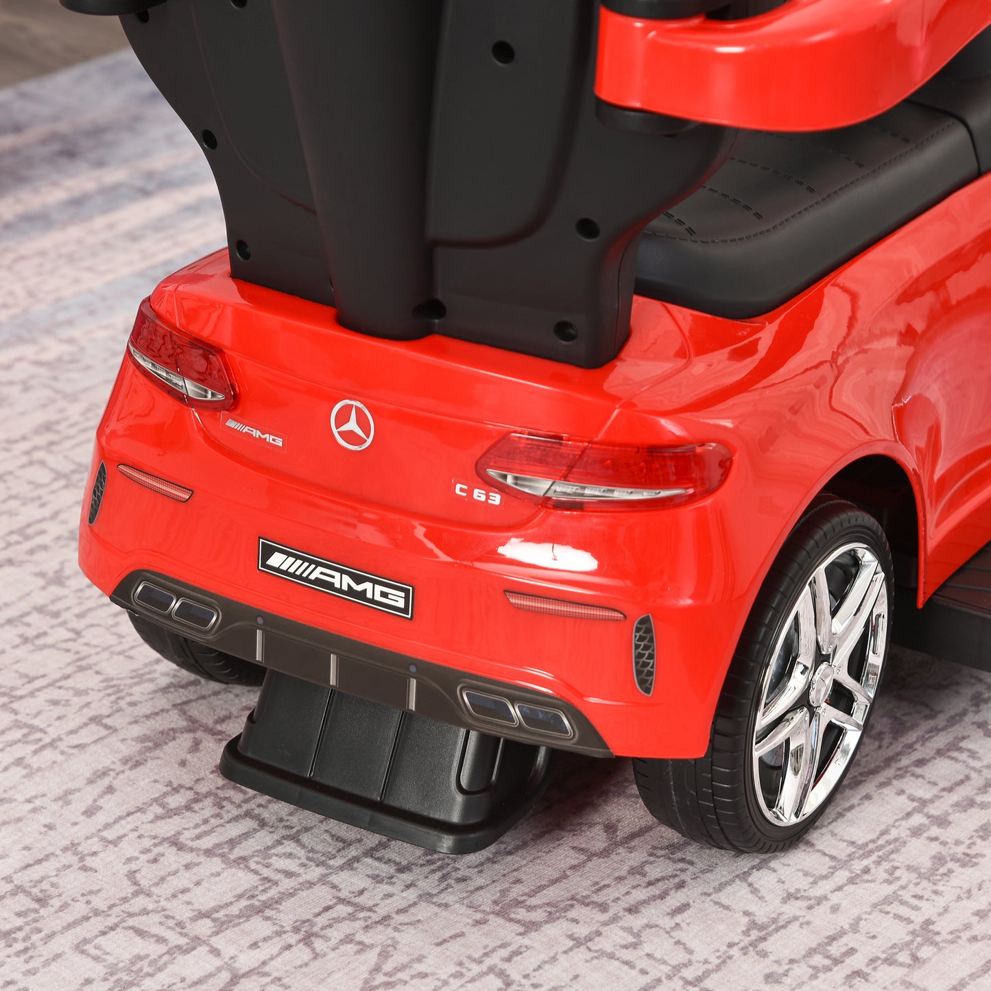 HOMCOM Baby Push Along Car Toddlers Ride On Car Stroller Licensed PP Mercedes-Benz for Ages 12-36 Months, Red