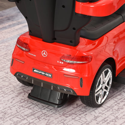 HOMCOM Baby Push Along Car Toddlers Ride On Car Stroller Licensed PP Mercedes-Benz for Ages 12-36 Months, Red