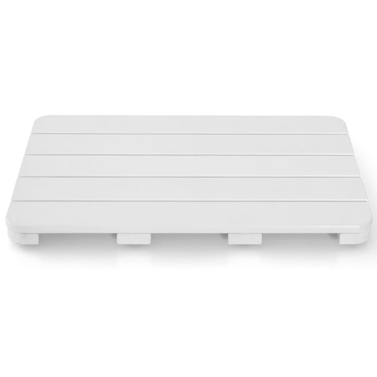 55 x 34 cm Bath Mat for Shower with Non Slip Foot Pads-White