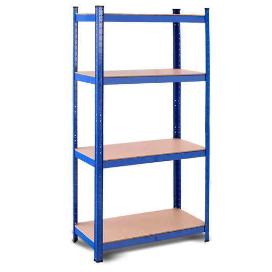 4-Tier Adjustable Multipurpose Storage Shelves for Garage-Blue
