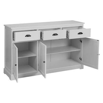 Buffet Sideboard with Cabinets Drawers and Adjustable Shelf-Grey