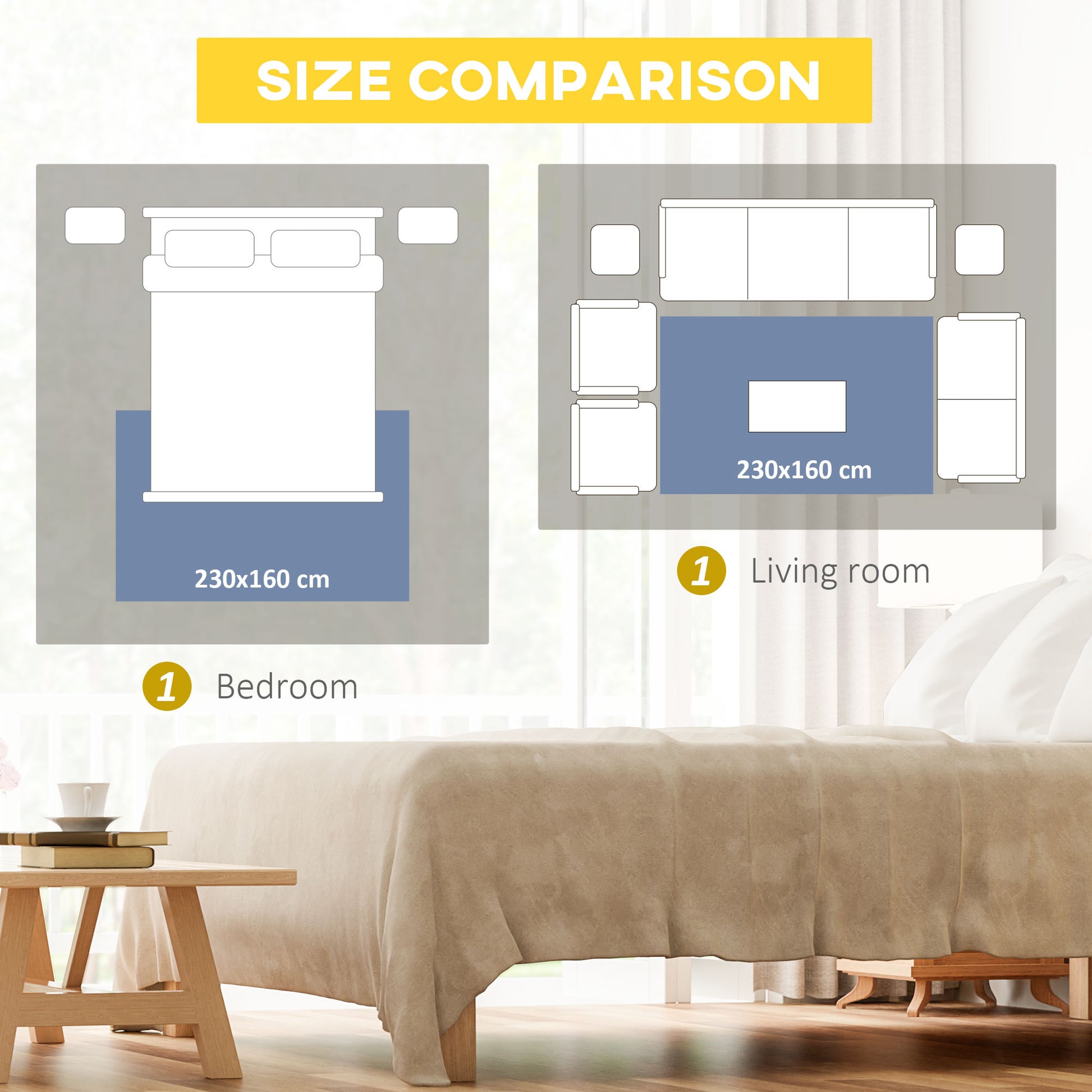 HOMCOM Grey Rug, Modern Abstract Area Rugs, Decorative Carpet for Living Room, Bedroom, Dining Room, 230 x 160cm