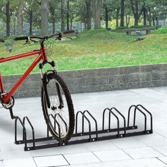 HOMCOM Bike Parking Rack, 130Lx33Wx27H cm, Steel-Black