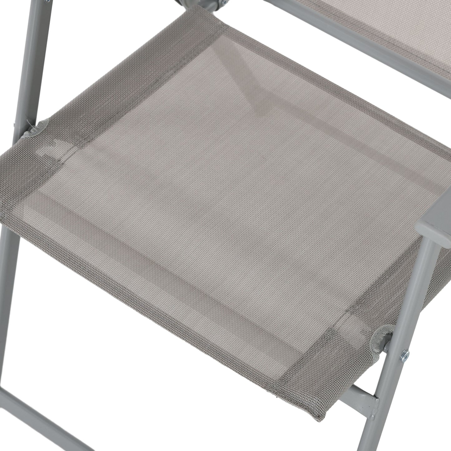 Outsunny Eight-Piece Garden Dining Set, with Chairs, Table and Parasol - Grey