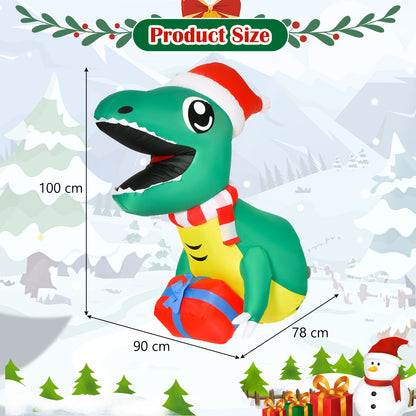 Hanging Window Dinosaur with Built-in LED Lights for Christmas Decoration