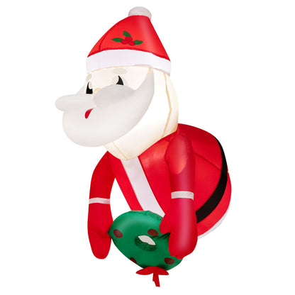 Hanging Window Santa Claus with Built-in LED Lights for Christmas Decoration
