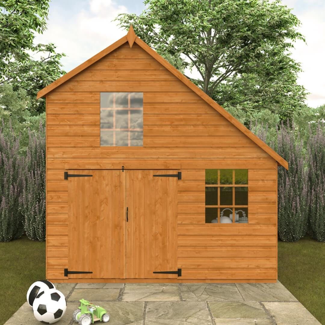 GardenArch 6x8 Club Garage Wooden Shed