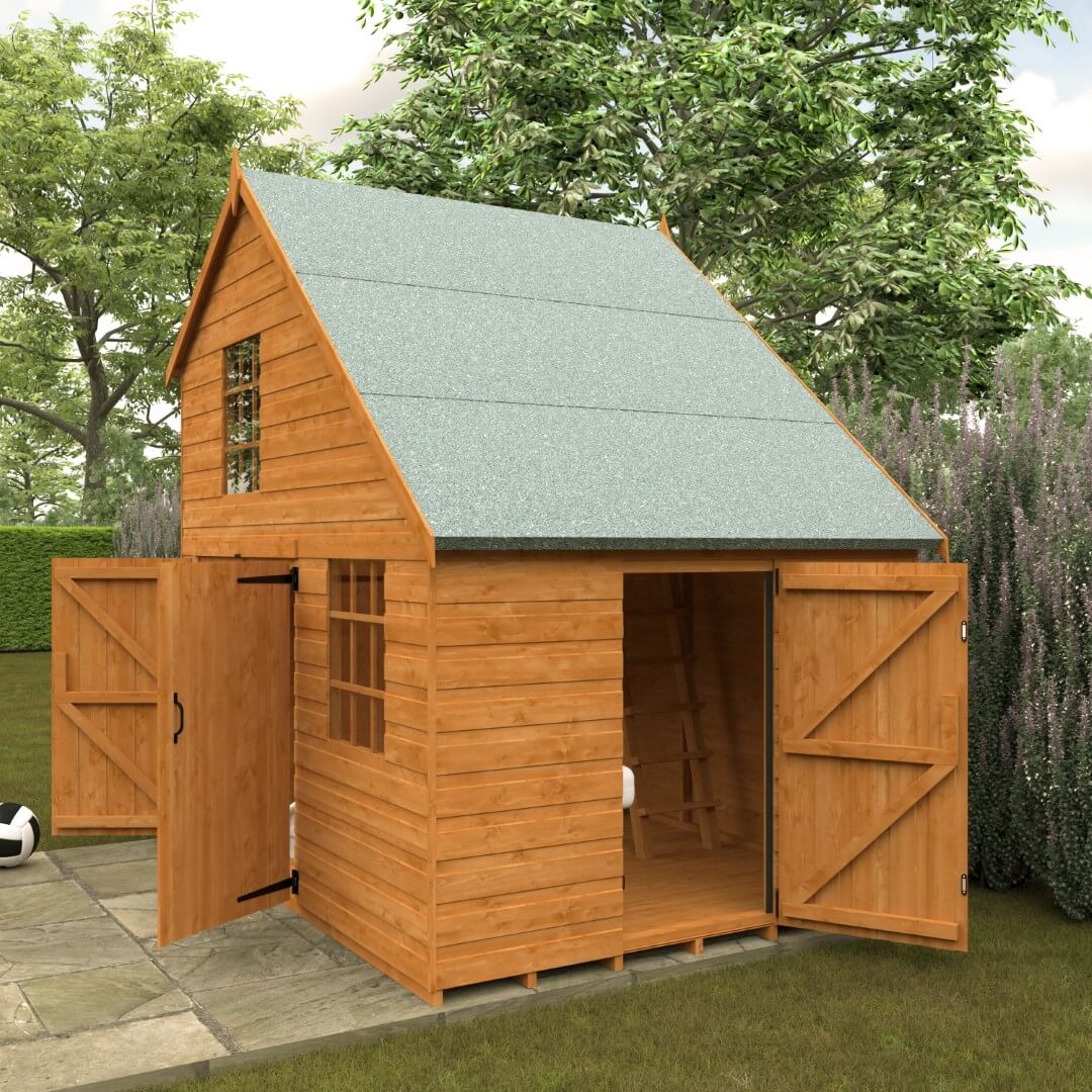 GardenArch 6x8 Club Garage Wooden Shed
