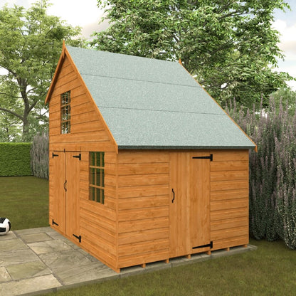 GardenArch 6x8 Club Garage Wooden Shed
